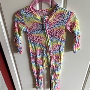 Posh Peanut Colorful Leopard Print Kids One Piece